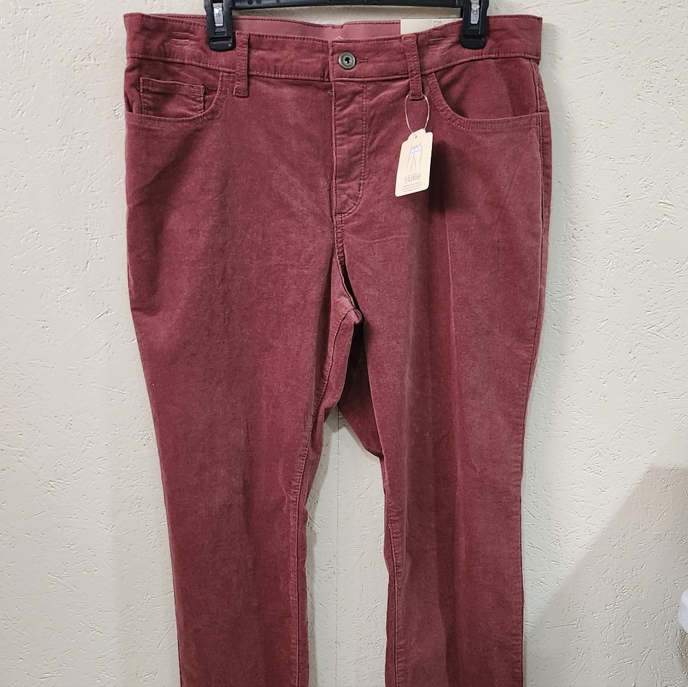 16P Midrise Straight Leg Corduroy‎ Tummy Control St Jhons Bay Pants New